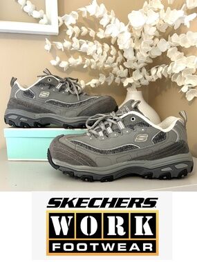 Skechers WORK D’Lites Shoes Slip Resistant Aluminum Toe CSA Approved Size 8